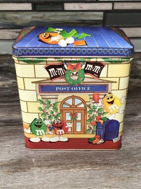 Vintage 1995 M&M’s Letters For Santa Christmas Tin Brand Town Post Office